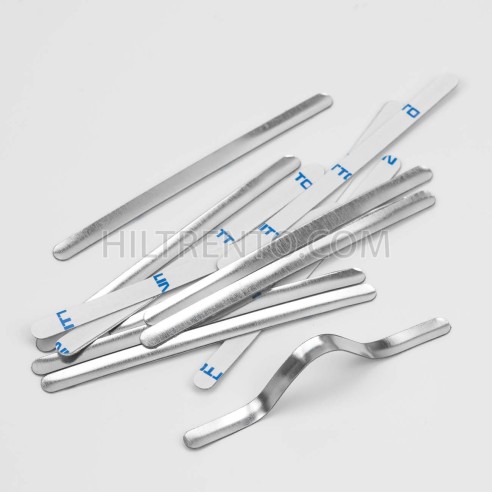 1000 Tiras adhesivas metálicas de alambre nasal para mascarillas, para el puente de la nariz