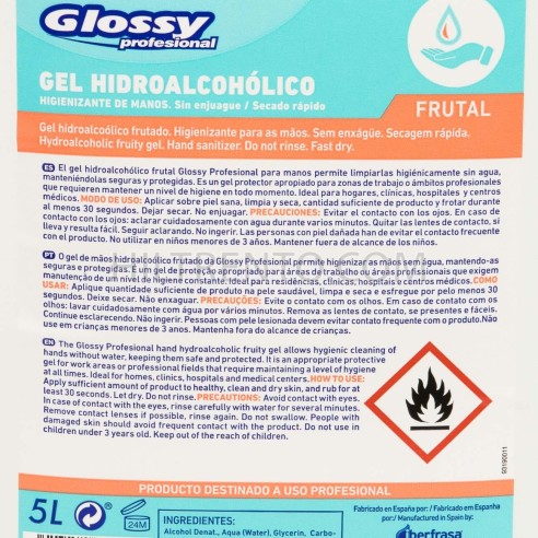 Bidón Gel desinfectante manos hidroalcoholico- 5 Litros