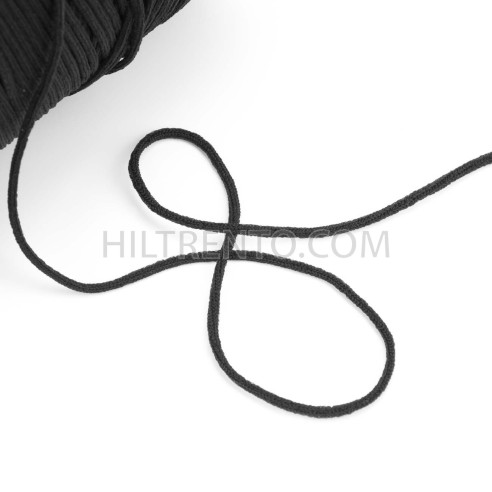 500 mts cordón elástico 3 mm flojo suave col. Negro
