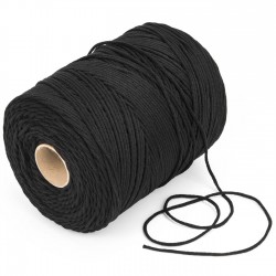 500 mts cordón elástico 3 mm flojo suave col. Negro