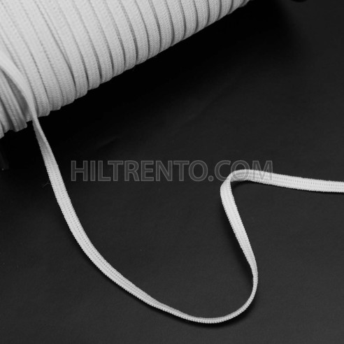 100 mts Elástico crochet blando 4 mm Blanco para mascarillas