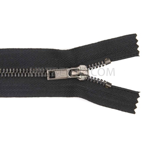 Cremallera CCA 12 cm soldada - Marrón 024 - Pack 50 uds