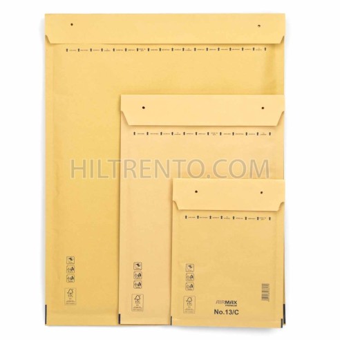 Sobres de envío Kraft solapa adhesiva acolchados con burbuja