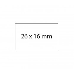 Etiquetas 26x16 blancas, rectangulares, permanentes