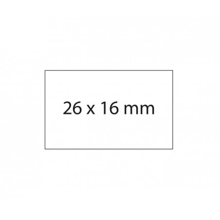 Etiquetas 26x16 blancas, rectangulares, permanentes