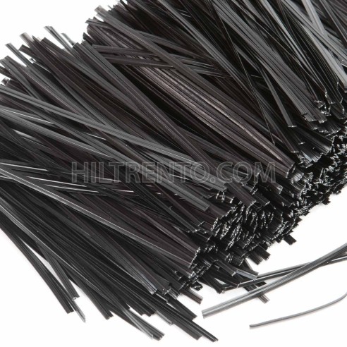 Alambre plastificado negro twist 3 mm 0.44 cortado en tiras de 10 cm - 1000 uds