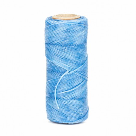 Hilo encerado 1 mm nylon (Poliamida 6.6) - Col. Azul celeste - Bobina 100 mts
