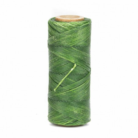 Hilo encerado 1 mm nylon (Poliamida 6.6) - Col. Verde claro- Bobina 100 mts