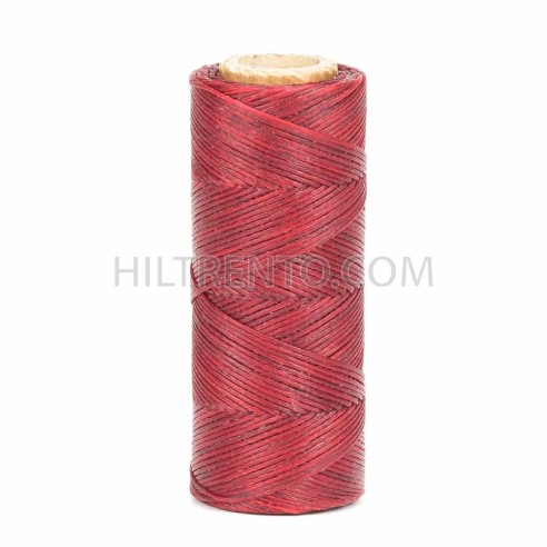 Hilo encerado 1 mm nylon (Poliamida 6.6) - Col. Rojo- Bobina 100 mts