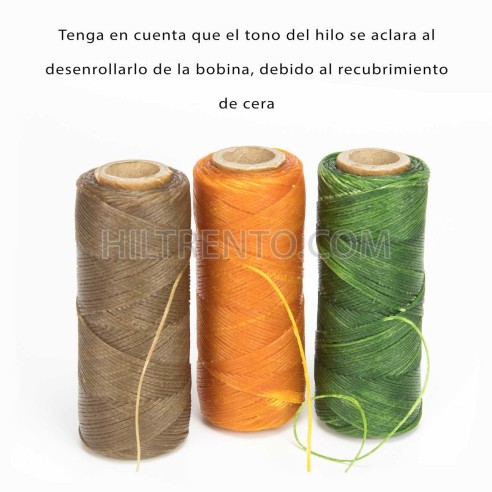 Hilo encerado 1 mm nylon (Poliamida 6.6) - Col. Crudo oscuro - Bobina 100 mts