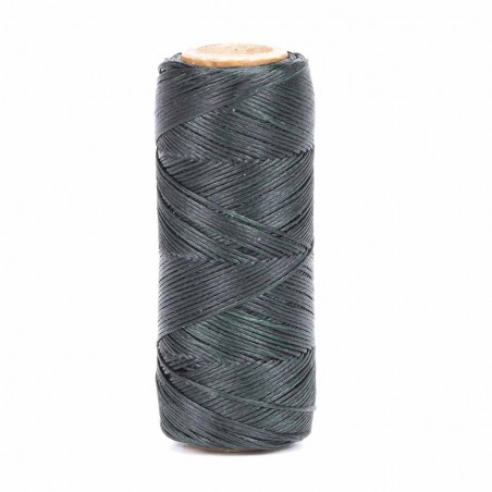 Hilo encerado 1 mm nylon (Poliamida 6.6) - Col. Verde Oscuro - Bobina 100 mts