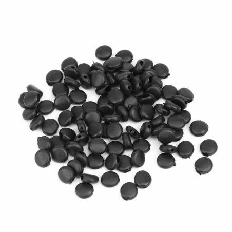 Topes ajustador blando negro/transparente antideslizante para cordón mascarilla - 100 uds