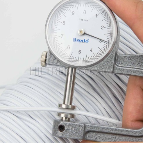 Cordón goma elástica para mascarillas Blanco 3 mm  20-G - Carrete 150 mts