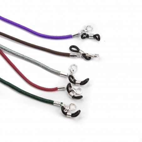 Cordón con mosquetón y goma para colgar mascarilla