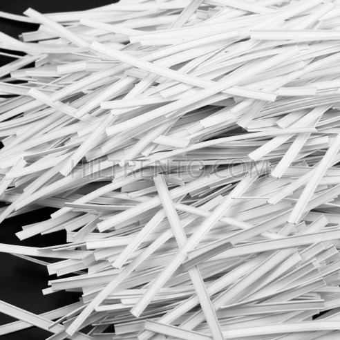 Alambre plastificadoCortado a 10 cm doble clipband 5 mm 0.57 mm 2 alambres, blanco - 1000 uds