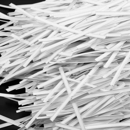 Alambre plastificadoCortado a 10 cm doble clipband 5 mm 0.57 mm 2 alambres, blanco - 1000 uds