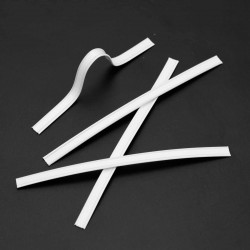 Alambre plastificadoCortado a 10 cm doble clipband 5 mm 0.57 mm 2 alambres, blanco - 1000 uds