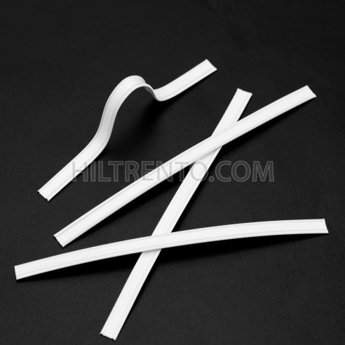 Alambre plastificadoCortado a 10 cm doble clipband 5 mm 0.57 mm 2 alambres, blanco - 1000 uds