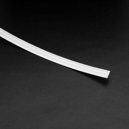 Alambre plastificado doble clipband 5 mm 0.42 mm 2 alambres, blanco - Bobina 700 mts