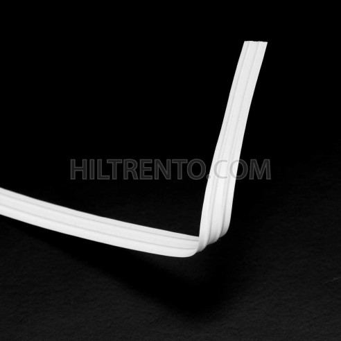 Alambre plastificado doble clipband 5 mm 0.42 mm 2 alambres, blanco - Bobina 700 mts