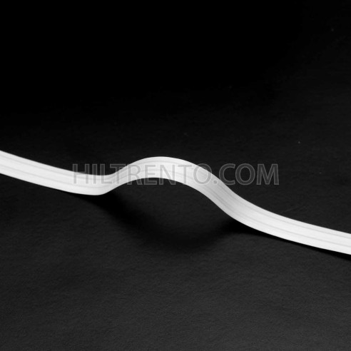 Alambre plastificado doble clipband 5 mm 0.42 mm 2 alambres, blanco - Bobina 700 mts