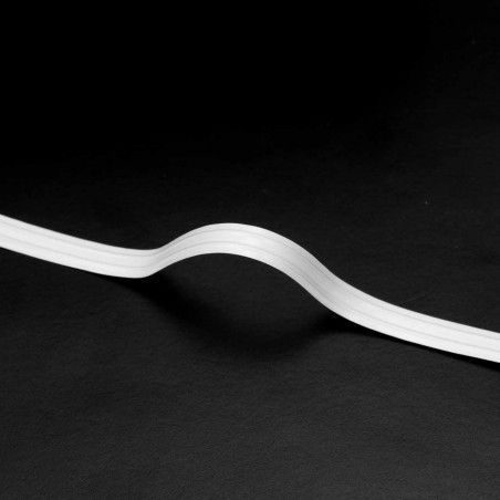 Alambre plastificado doble clipband 5 mm 0.42 mm 2 alambres, blanco - Bobina 700 mts