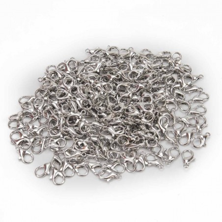 240 uds Mosquetones para cordón mascarilla 15x7.5 mm plata