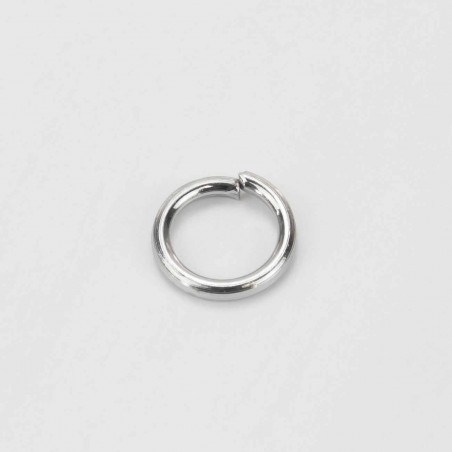 500 uds Anilla de salto abierta 9x6 mm para cordón mascarilla, plata