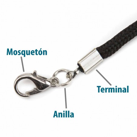 350 uds Terminal para cordón mascarilla 2-5 mm plata