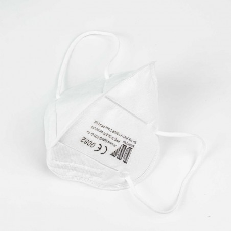 Caja 10 Mascarillas 5 capas 95% filtración, FFP2 NR EN149:2001+A1:2009 certificado CE, Blanca