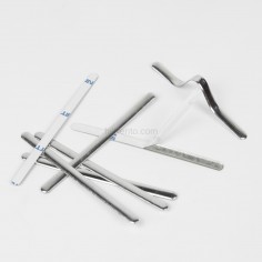 1000 Tiras adhesivas 85x5 metálicas redondeadas de...