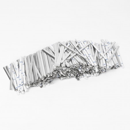 1000 Tiras adhesivas 85x5 metálicas redondeadas de alambre nasal para mascarillas, para el puente de la nariz