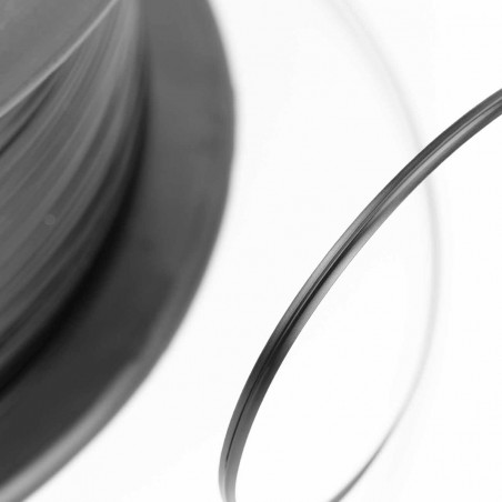 Alambre twist 3mm 0.42 mm Negro, plastificado clip nasal nariz mascarillas, para máquinas automáticas - Rollo 1000 metros