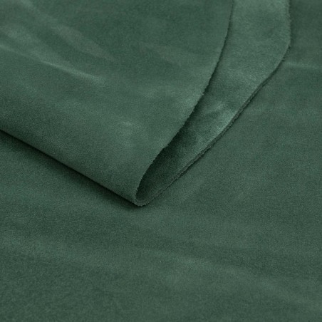 Piel serraje vacuno, color verde botella, grosor 1,4 - 1,6 mm