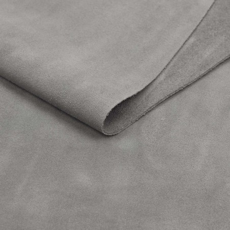 Piel serraje vacuno, color gris plomo, grosor 1,4 - 1,6 mm