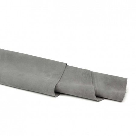 Piel serraje vacuno, color gris plomo, grosor 1,4 - 1,6 mm
