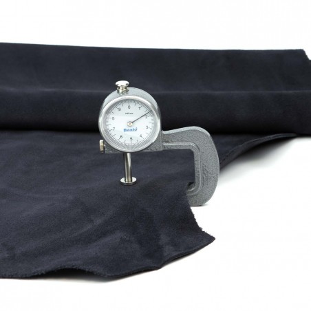 Piel serraje vacuno, color azul marino, grosor 1,4 - 1,6 mm