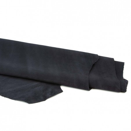 Piel serraje vacuno, color azul marino, grosor 1,4 - 1,6 mm