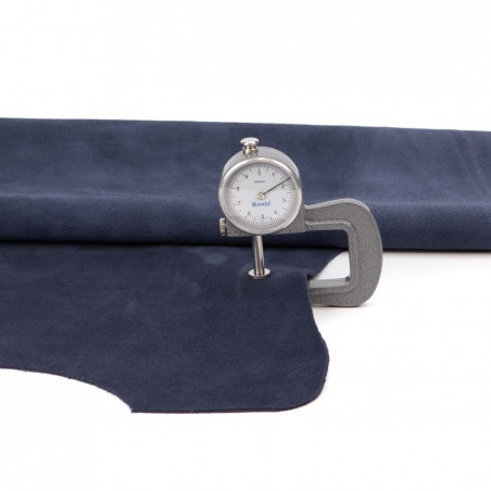 Piel serraje vacuno, color azul navy, grosor 1,4 - 1,6 mm