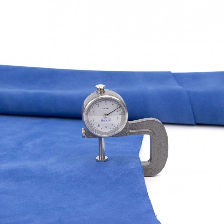 Piel serraje vacuno, color azul bird, grosor 1,4 - 1,6 mm