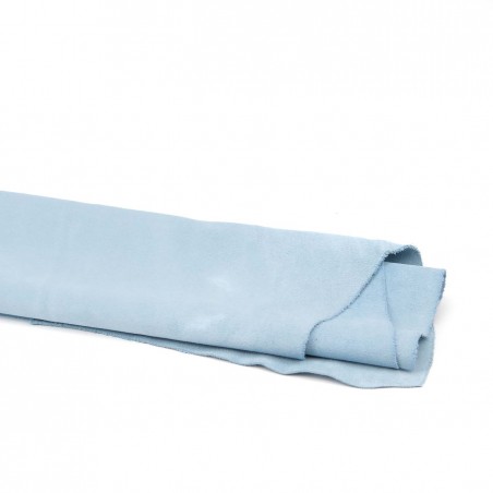 Piel serraje vacuno, color azul celeste nube, grosor 1,4 - 1,6 mm