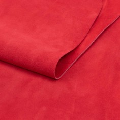 Piel serraje vacuno, color rojo, grosor 1,4 - 1,6 mm