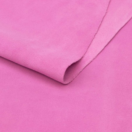 Piel serraje vacuno, color fucsia, grosor 1,4 - 1,6 mm