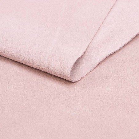 Piel serraje vacuno, color rosa baby, grosor 1,4 - 1,6 mm