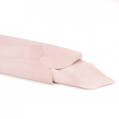 Piel serraje vacuno, color rosa baby, grosor 1,4 - 1,6 mm
