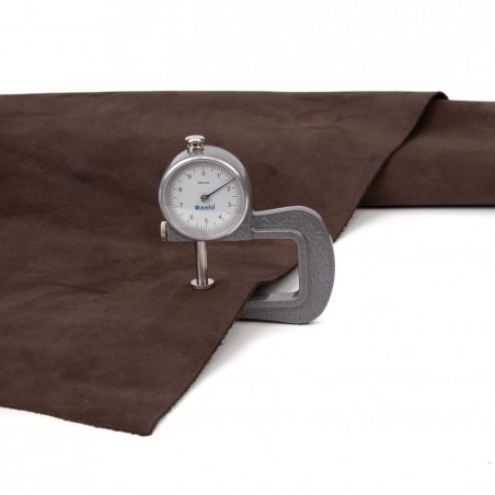 Piel serraje vacuno, color marrón, grosor 1,4 - 1,6 mm