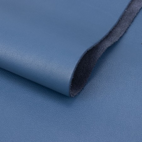 Piel Napa vacuno, color azul costa, grosor 1,2 - 1,4 mm