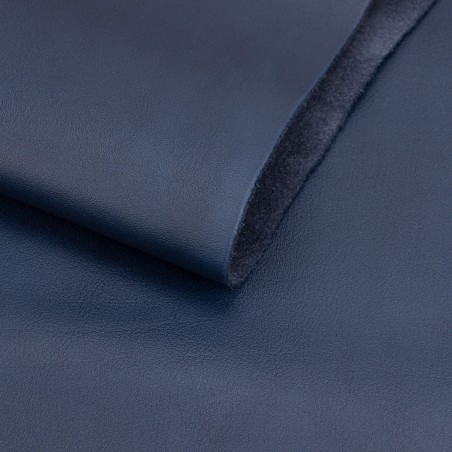 Piel Napa vacuno, color azul marino Navy, grosor 1,2 - 1,4 mm