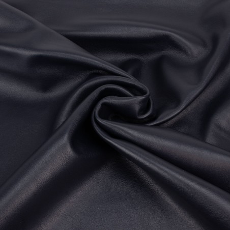 Piel Napa vacuno, color azul marino, grosor 1,2 - 1,4 mm