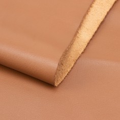 Piel Napa vacuno, color marrón tabaco, grosor 1,2 - 1,4 mm